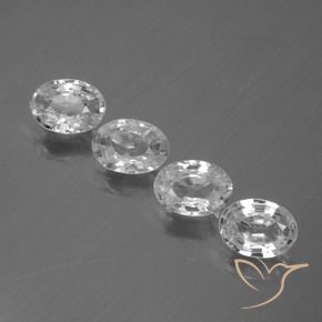 4.06 ct natürliche Weiß Zirkon-Edelsteine, Oval, VVS-VS