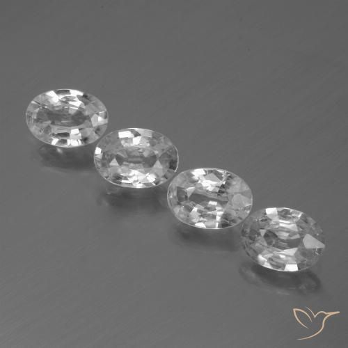 4.06ctw Natürlicher Weiß Zirkon, Oval, VS