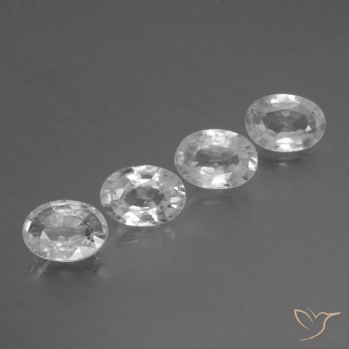 3.98ctw Natürlicher Klares Weiß Zirkon, Oval, VS