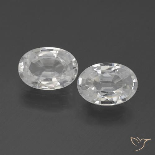 2.07ctw Natürlicher Weiß Zirkon, Oval, VVS