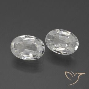 2.07 ct natürliche Weiß Zirkon-Edelsteine, Oval, VVS