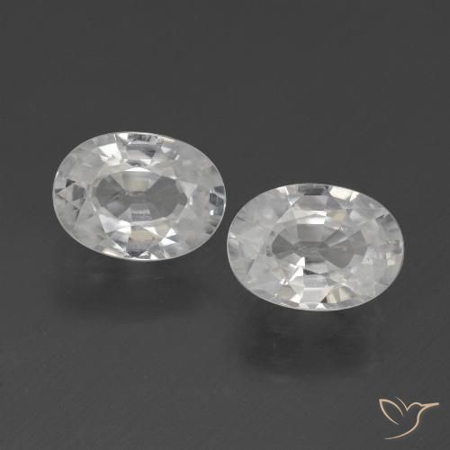 2.46ctw Natürlicher Weiß Zirkon, Oval, VVS