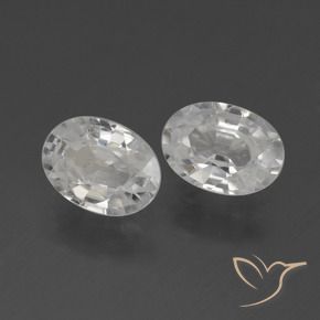 2.46 ct natürliche Weiß Zirkon-Edelsteine, Oval, VVS