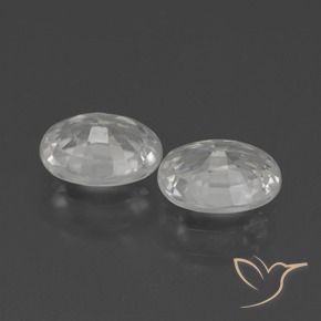 2.46 ct natürliche Weiß Zirkon-Edelsteine, Oval, VVS