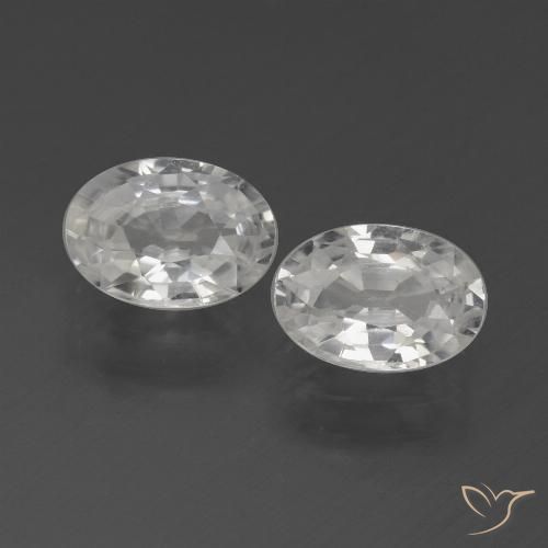 2.36ctw Natürlicher Weiß Zirkon, Oval, VVS