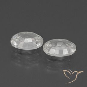 2.36 ct natürliche Weiß Zirkon-Edelsteine, Oval, VVS