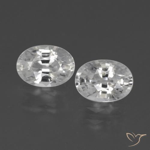 2.65ctw Natürlicher Weiß Zirkon, Oval, VS
