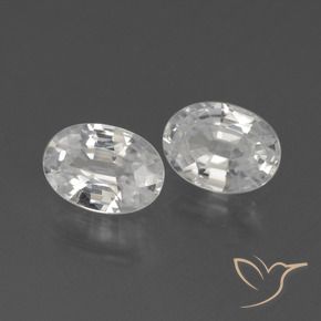 2.36 ct natürliche Weiß Zirkon-Edelsteine, Oval, VVS