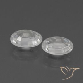 2.36 ct natürliche Weiß Zirkon-Edelsteine, Oval, VVS