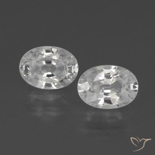 2.47ctw Natürlicher Weiß Zirkon, Oval, VVS
