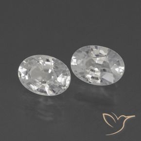2.47 ct natürliche Weiß Zirkon-Edelsteine, Oval, VVS