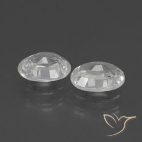 2.47 ct natürliche Weiß Zirkon-Edelsteine, Oval, VVS