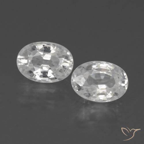 2.80ctw Natürlicher Weiß Zirkon, Oval, VVS
