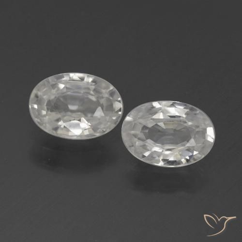 2.04ctw Natürlicher Weiß Zirkon, Oval, VVS-VS