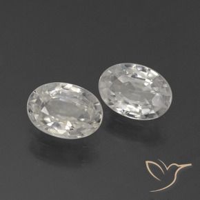 2.04 ct natürliche Weiß Zirkon-Edelsteine, Oval, VVS-VS