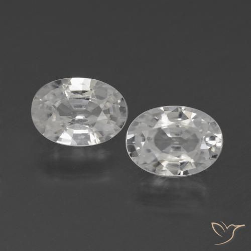 2.33ctw Natürlicher Weiß Zirkon, Oval, VVS