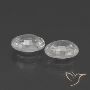 2.33 ct natürliche Weiß Zirkon-Edelsteine, Oval, VVS