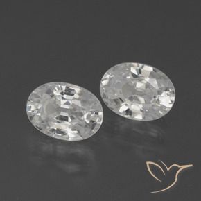 2.62 ct natürliche Weiß Zirkon-Edelsteine, Oval, VVS-VS