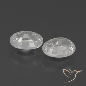 2.62 ct natürliche Weiß Zirkon-Edelsteine, Oval, VVS-VS