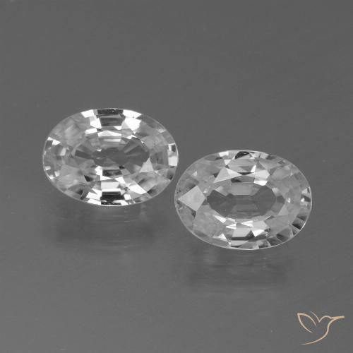 2.39ctw Natürlicher Weiß Zirkon, Oval, VVS-VS