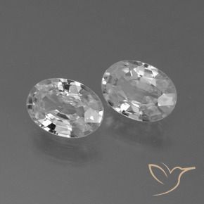 2.39 ct natürliche Weiß Zirkon-Edelsteine, Oval, VVS-VS