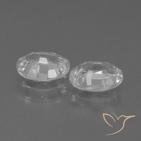 2.39 ct natürliche Weiß Zirkon-Edelsteine, Oval, VVS-VS