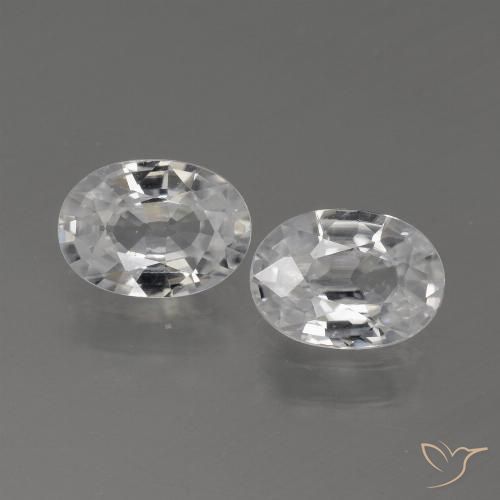 2.31ctw Natürlicher Weiß Zirkon, Oval, VS