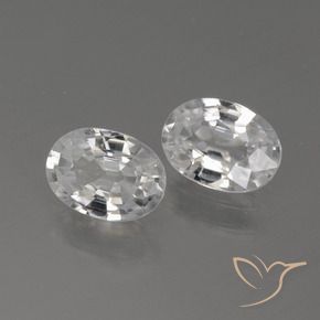 2.31 ct natürliche Weiß Zirkon-Edelsteine, Oval, VS
