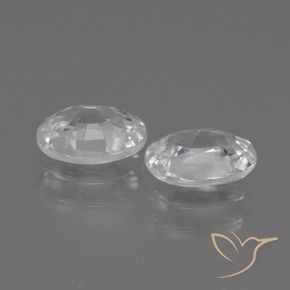 2.31 ct natürliche Weiß Zirkon-Edelsteine, Oval, VS