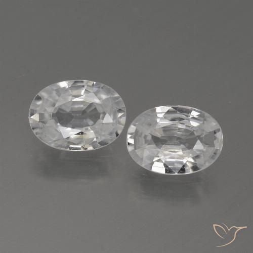 2.23ctw Natürlicher Weiß Zirkon, Oval, VVS