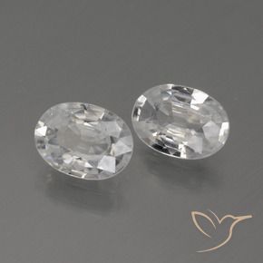 2.23 ct natürliche Weiß Zirkon-Edelsteine, Oval, VVS
