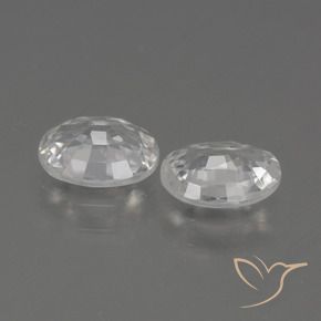2.23 ct natürliche Weiß Zirkon-Edelsteine, Oval, VVS