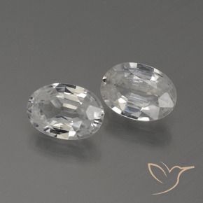 2.25 ct natürliche Weiß Zirkon-Edelsteine, Oval, VVS-VS
