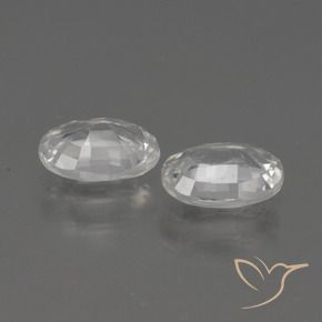 2.25 ct natürliche Weiß Zirkon-Edelsteine, Oval, VVS-VS