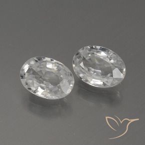 2.10 ct natürliche Weiß Zirkon-Edelsteine, Oval, VVS-VS