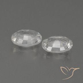 2.10 ct natürliche Weiß Zirkon-Edelsteine, Oval, VVS-VS