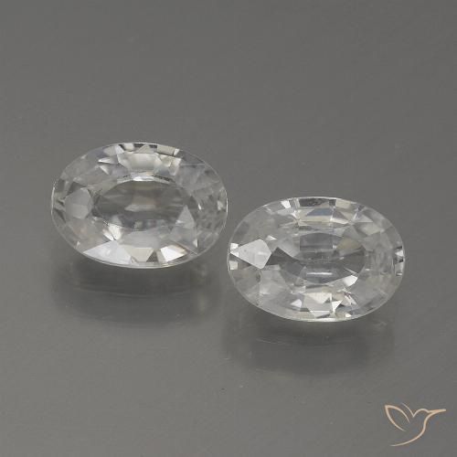 2.29ctw Natürlicher Weiß Zirkon, Oval, VVS