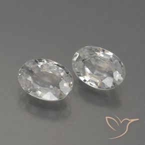2.29 ct natürliche Weiß Zirkon-Edelsteine, Oval, VVS