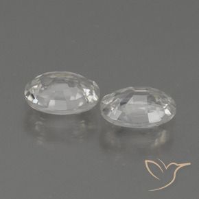 2.29 ct natürliche Weiß Zirkon-Edelsteine, Oval, VVS