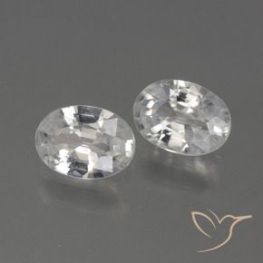 2.27 ct natürliche Weiß Zirkon-Edelsteine, Oval, VVS-VS