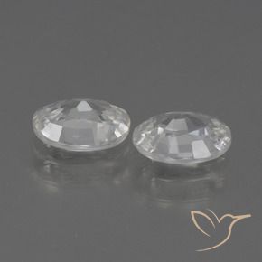 2.27 ct natürliche Weiß Zirkon-Edelsteine, Oval, VVS-VS