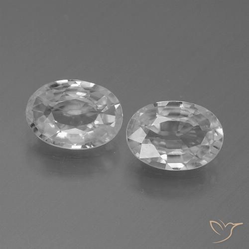 2.16ctw Natürlicher Weiß Zirkon, Oval, VS
