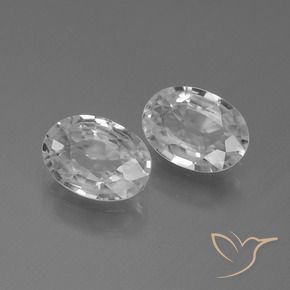 2.16 ct natürliche Weiß Zirkon-Edelsteine, Oval, VS