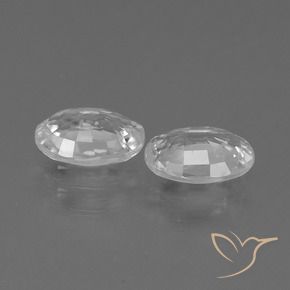 2.16 ct natürliche Weiß Zirkon-Edelsteine, Oval, VS
