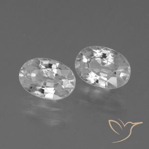 2.63 ct natürliche Weiß Zirkon-Edelsteine, Oval, VVS-VS