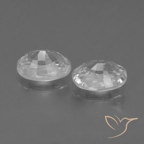2.63 ct natürliche Weiß Zirkon-Edelsteine, Oval, VVS-VS