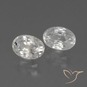 2.56 ct natürliche Weiß Zirkon-Edelsteine, Oval, VS