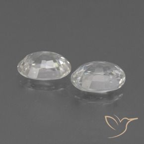 2.49 ct natürliche Weiß Zirkon-Edelsteine, Oval, VVS