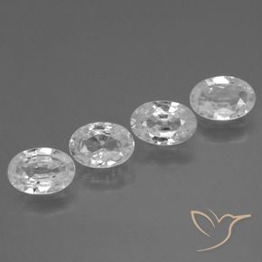 3.86 ct natürliche Weiß Zirkon-Edelsteine, Oval, VS
