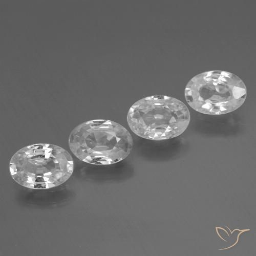 3.47ctw Natürlicher Weiß Zirkon, Oval, VS
